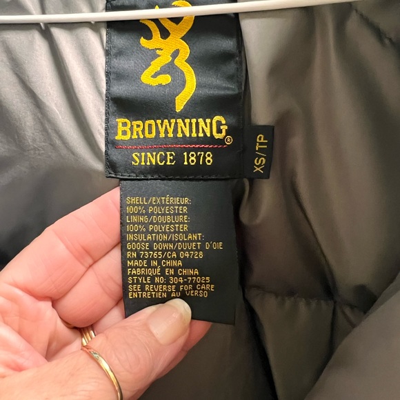 Browning goose down, puffer coat with storage bag - Picture 4 of 10